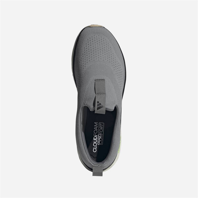 adidas Mens Cloudfoam Go Lounger Slip On Trainers Grey Three/Core Black/Off White