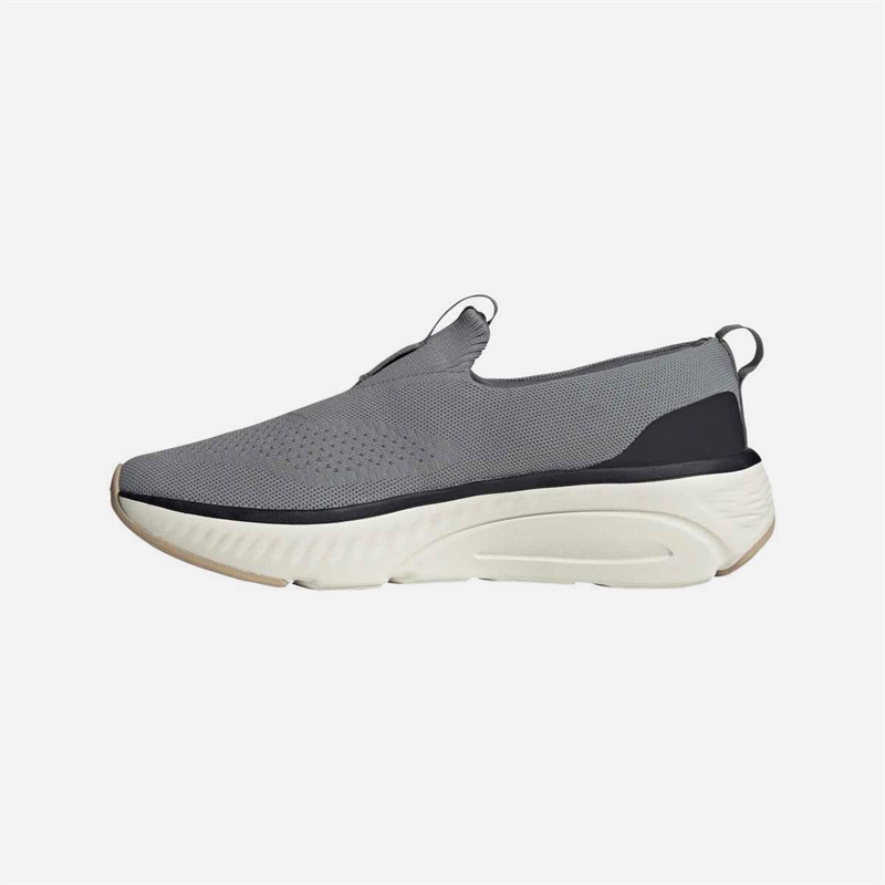 adidas Mens Cloudfoam Go Lounger Slip On Trainers Grey Three/Core Black/Off White