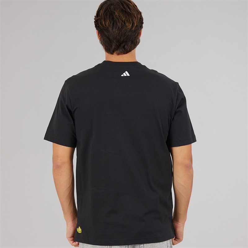 adidas Mens X Fortnite Logo Graphic T-Shirt Black