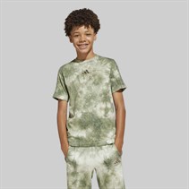 adidas Junior Boys All SZN All Over Print T-Shirt Olive Strata/Olive Strata