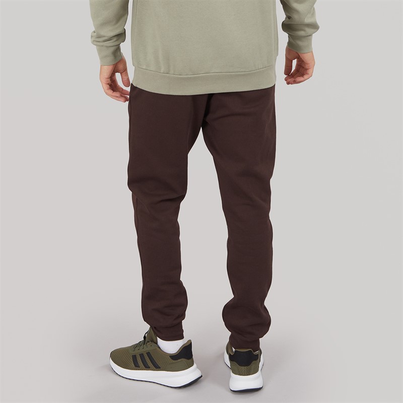 adidas Mens Essentials Tapered Fleece Joggers Shadow Brown