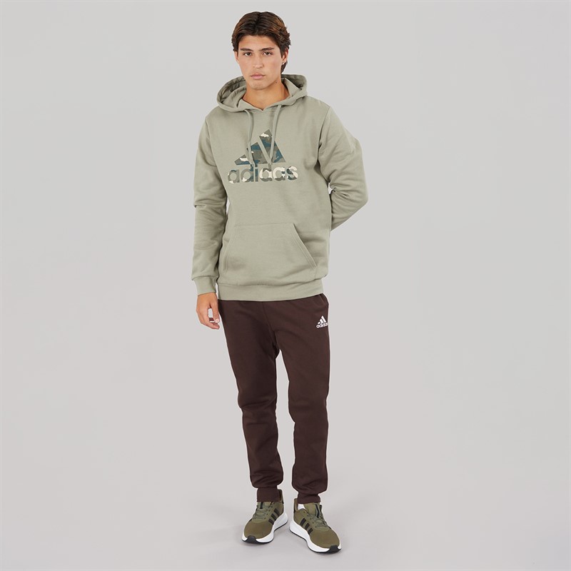 adidas Mens Essentials Tapered Fleece Joggers Shadow Brown