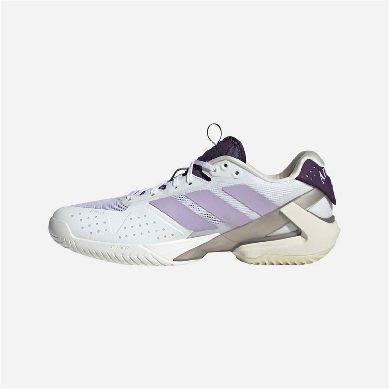 adidas Womens Adizero Ubersonic 5 Tennis Shoes Cloud White/Powder Plum/Aurora Plum