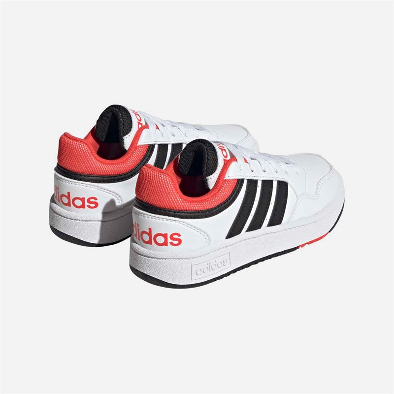 adidas Junior Hoops 3.0 Trainers Cloud White/Core Black/Bright Red