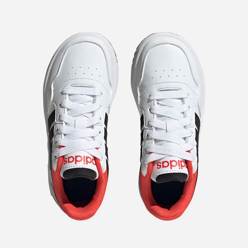 adidas Junior Hoops 3.0 Trainers Cloud White/Core Black/Bright Red