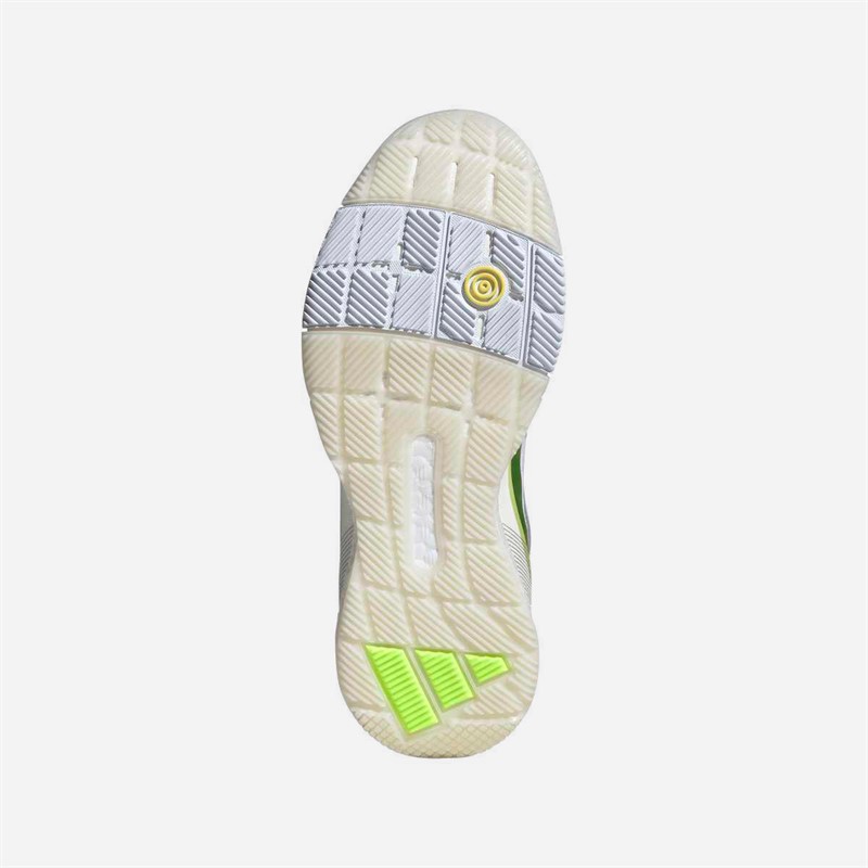 adidas Womens Crazyquick Boost Padel Shoes Cloud White/Zero Metalic/Lucid Lemon
