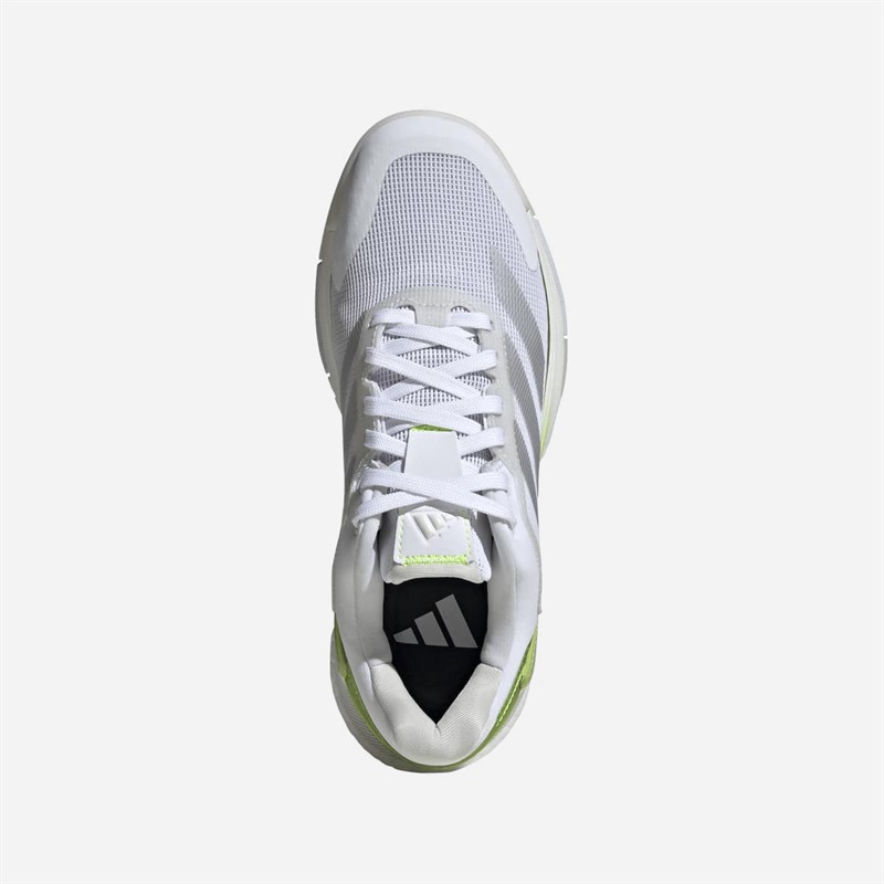 adidas Womens Crazyquick Boost Padel Shoes Cloud White/Zero Metalic/Lucid Lemon
