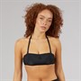adidas Womens Iconisea Ribbed Padded Bandeau Bikini Top Black