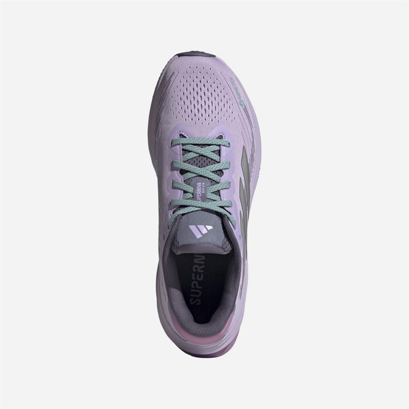 adidas Womens Supernova Rise Gore-Tex Waterproof Neutral Running Shoes Powder Plum/Silver Metallic/Mint Ton