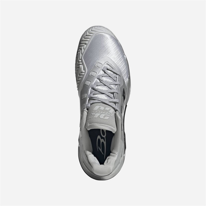 adidas Mens Barricade 13 Silver Edition Tennis Shoes Silver Metallic/Silver Metallic/Dash Grey