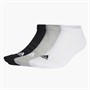 adidas Sportbekleidung Gepolsterte Drei Pack Low Cut Knöchelsocken Grey Heather/Weiß/Schwarz