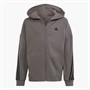 adidas Junior Boys Future Icons 3 Stripes Full Zip Hoodie Charcoal/Black