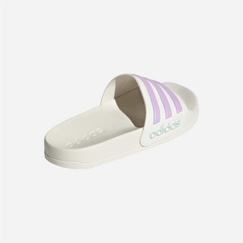 adidas Junior Adilette Shower Sliders Off White/Bliss Lilac/Halo Mint