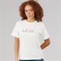 adidas Womens Lounge Food Graphic T-Shirt Off White