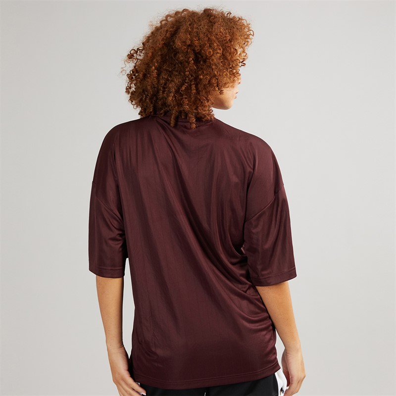 adidas Womens House Of Tiro Nations Pack Boyfriend Fit T-Shirt Aurora Ruby