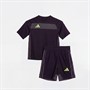 adidas Kids Tiro 25 Essentials Jersey T-Shirt And Shorts Set Black/Grey Six/Solar Yellow