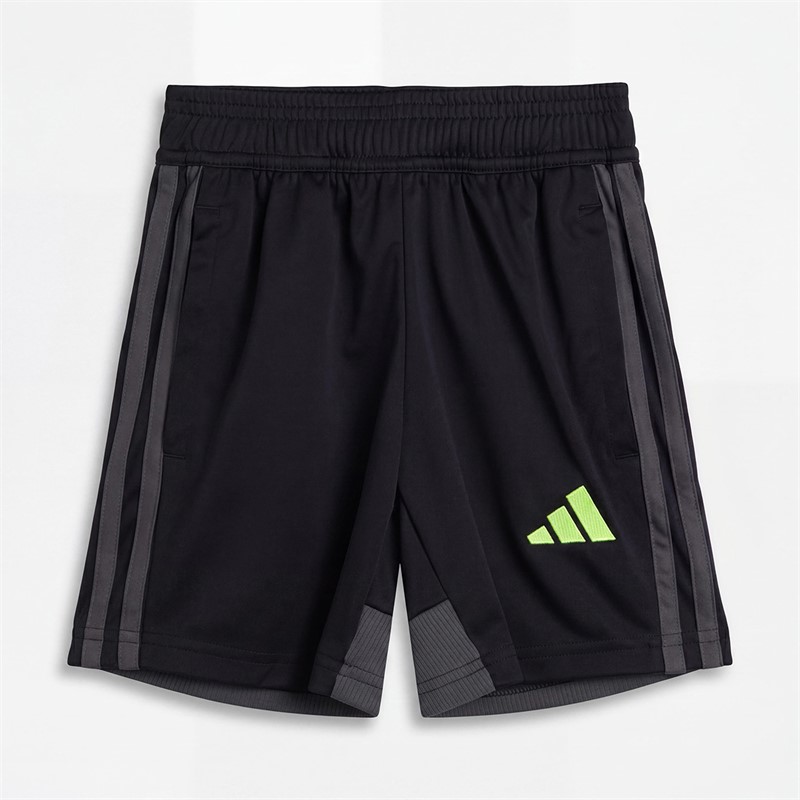 adidas Kids Tiro 25 Essentials Jersey T-Shirt And Shorts Set Black/Grey Six/Solar Yellow