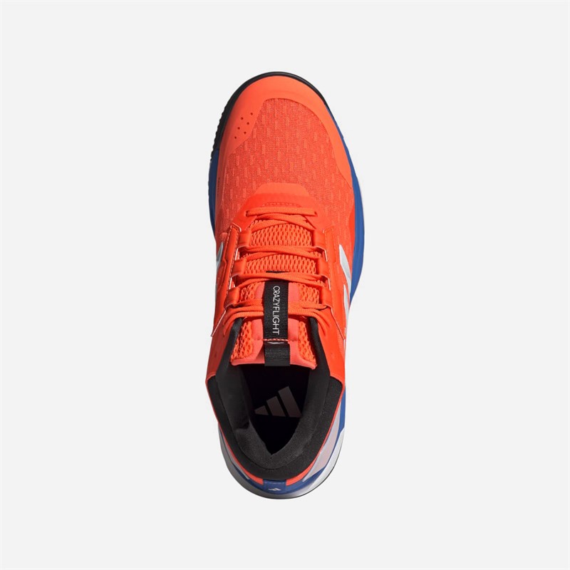 adidas Mens Crazyflight 6 Mid Indoor Court Shoes Team Solar Orange/Zero Metalic/Bright Royal