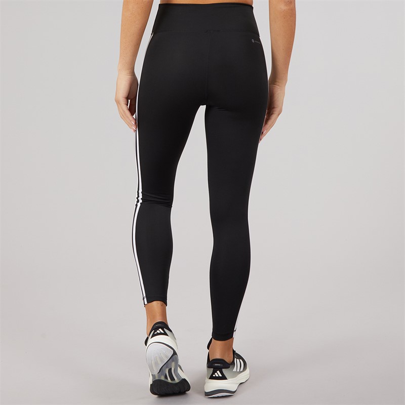 adidas Womens Train Essentials 3-Stripes High Waisted 7/8 Leggings Black