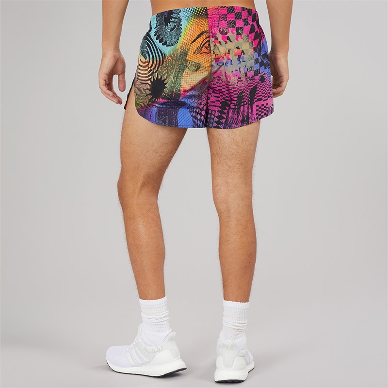 adidas Mens X Jeremy Scott Shorts Acid Yellow/Semi Lucid Fuchsia/Active Purple