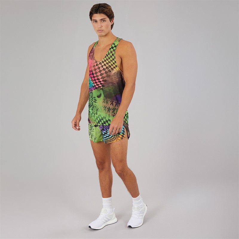 adidas Mens X Jeremy Scott Shorts Acid Yellow/Semi Lucid Fuchsia/Active Purple