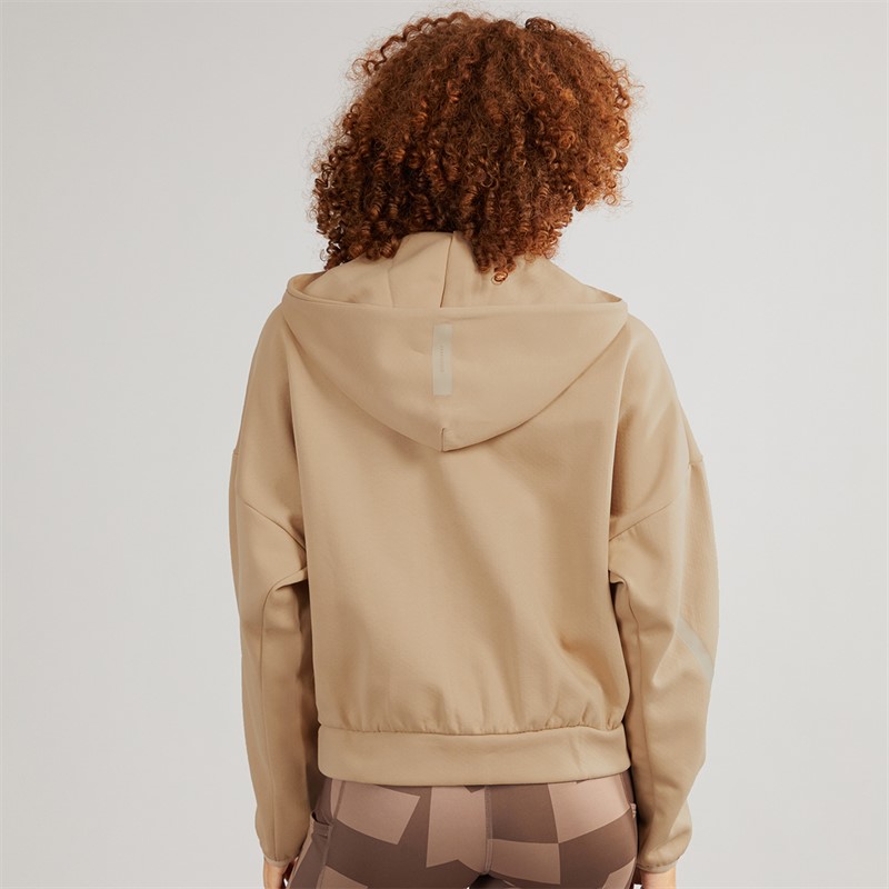 adidas Womens Z.N.E Full Zip Hoodie Warm Sand