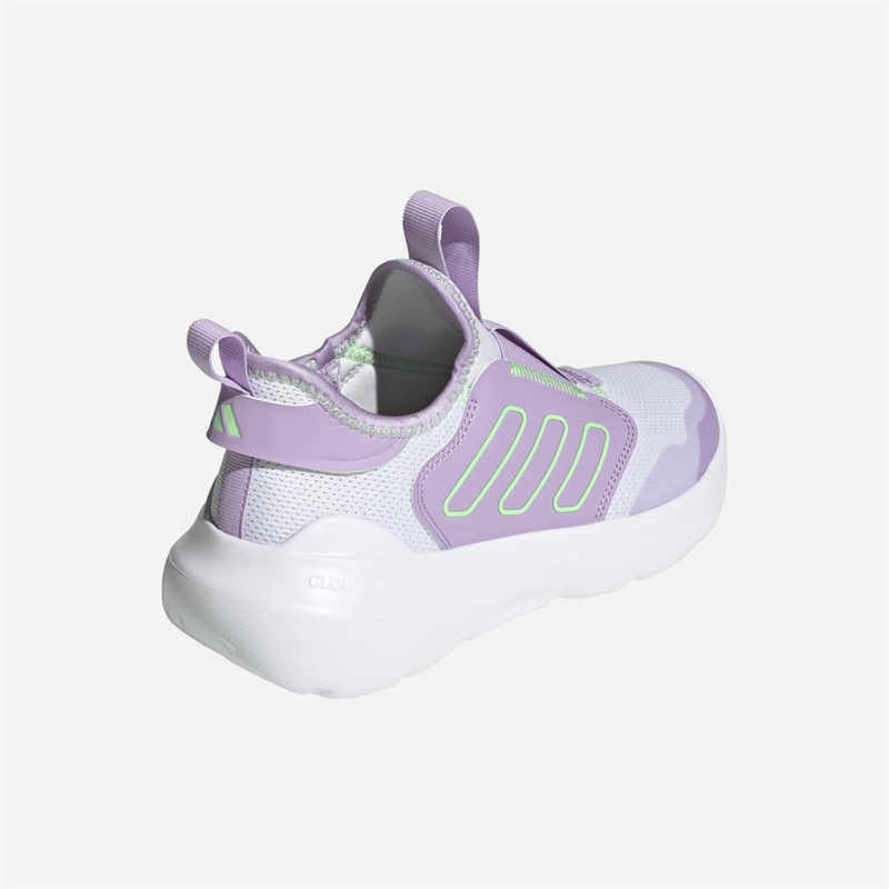 adidas Junior Girls Tensaur Comfort Trainers Cloud White/Lime Burst/Powder Plum