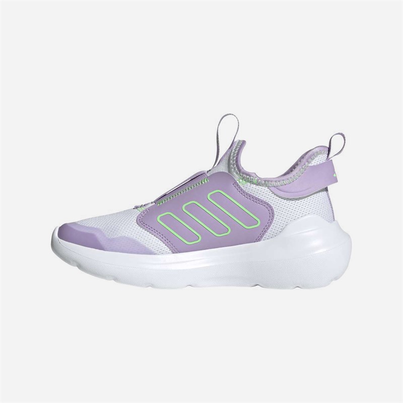 adidas Junior Girls Tensaur Comfort Trainers Cloud White/Lime Burst/Powder Plum