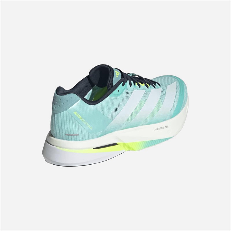 adidas Mens Adizero Boston 13 Lightstrike Pro Neutral Running Shoes Flash Aqua/Cloud White/Lucid Lemon