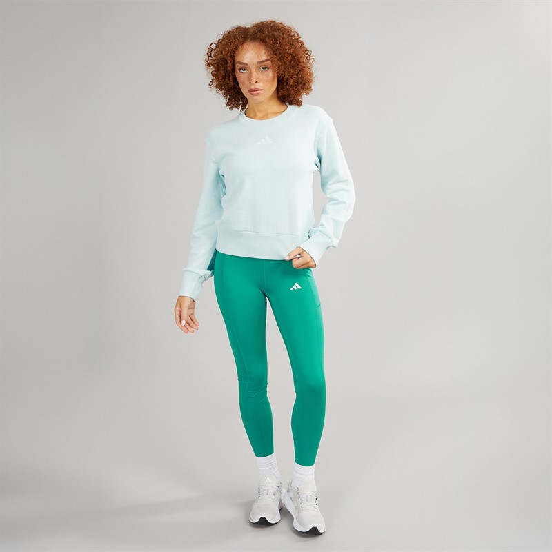 adidas Womens Techfit Stash Pocket Full Length Leggings Preloved Teal