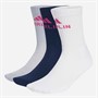 adidas BMW Berlin Marathon 2025 Drei Pack Laufsocken Crew Weiß/Halo Silver/Collegiate Navy