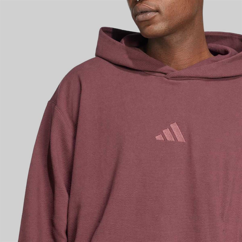 adidas Herren All SZN Cloud Jersey Kapuzenpullover Aurora Ruby/Aurora Ruby