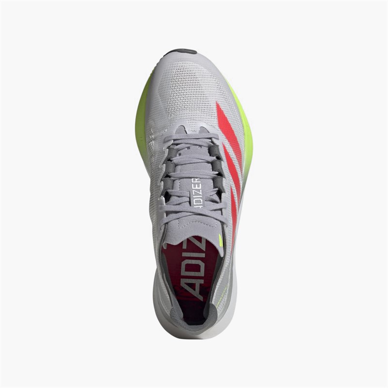 adidas Womens Adizero Boston 12 Lightstrike Pro Neutral Running Shoes Dash Grey/Lucid Red/Lucid Lemon