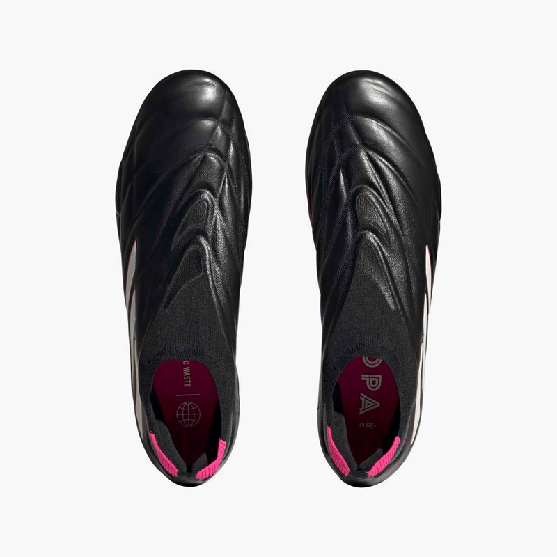 adidas Herren Copa Pure+ Schnürlose Own Your Football Pack FG Kunstrasen Fußballschuhe Core Black/Zero Metalic/Team Shock Pink