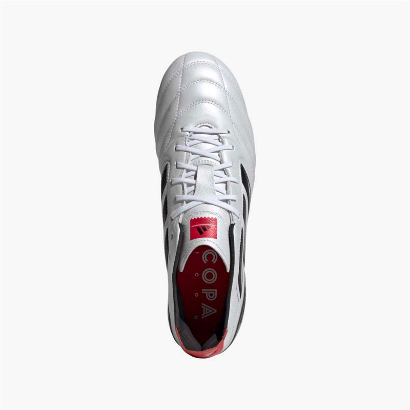 adidas Mens Copa Icon 2 Elite FG/AG Firm/Artifical Ground Football Boots Cloud White/Core Black/Pure Ruby
