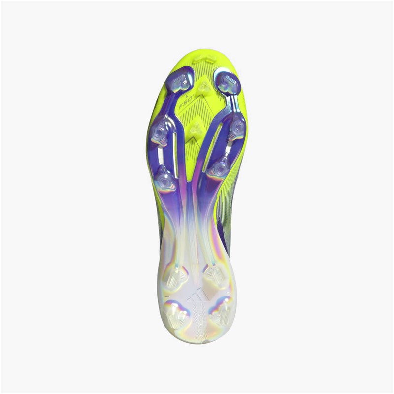 adidas Mens F50+ Radiant Blaze Pack FG Firm Ground Football Boots Purple Rush/Cloud White/Lucid Lemon