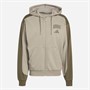 adidas Herre Collegiate Fleece Lynlås Hættetrøje Silver Pebble/Olive Strata