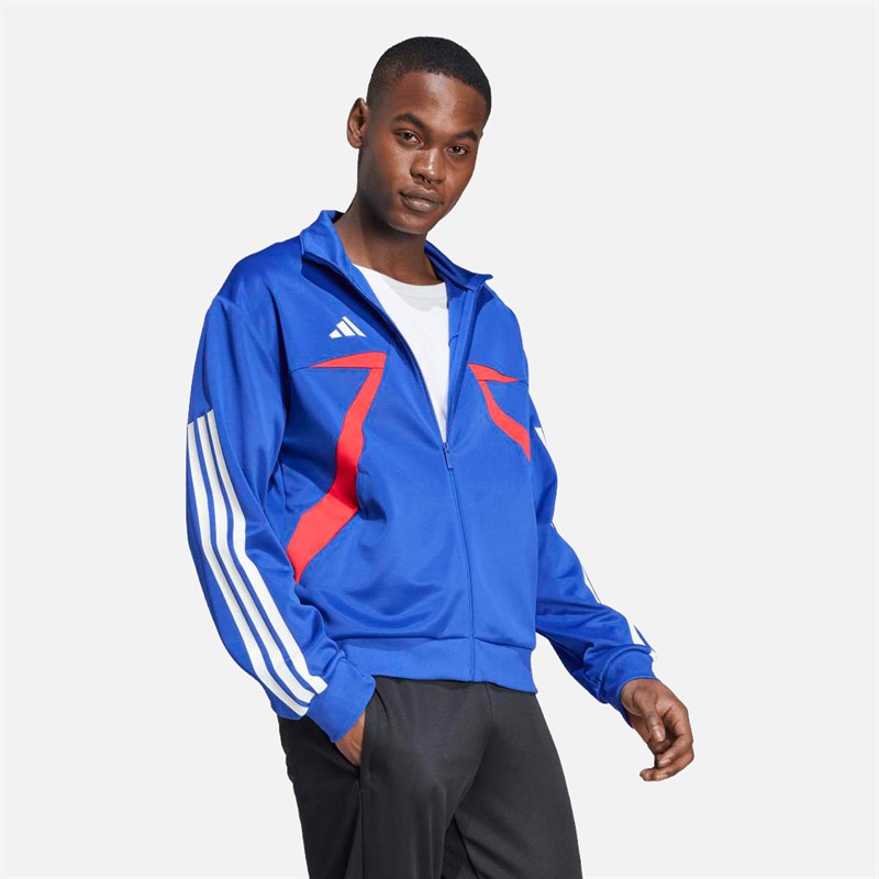 adidas Mens House Of Tiro Nations Pack Track Top Semi Lucid Blue/Pure Ruby/White