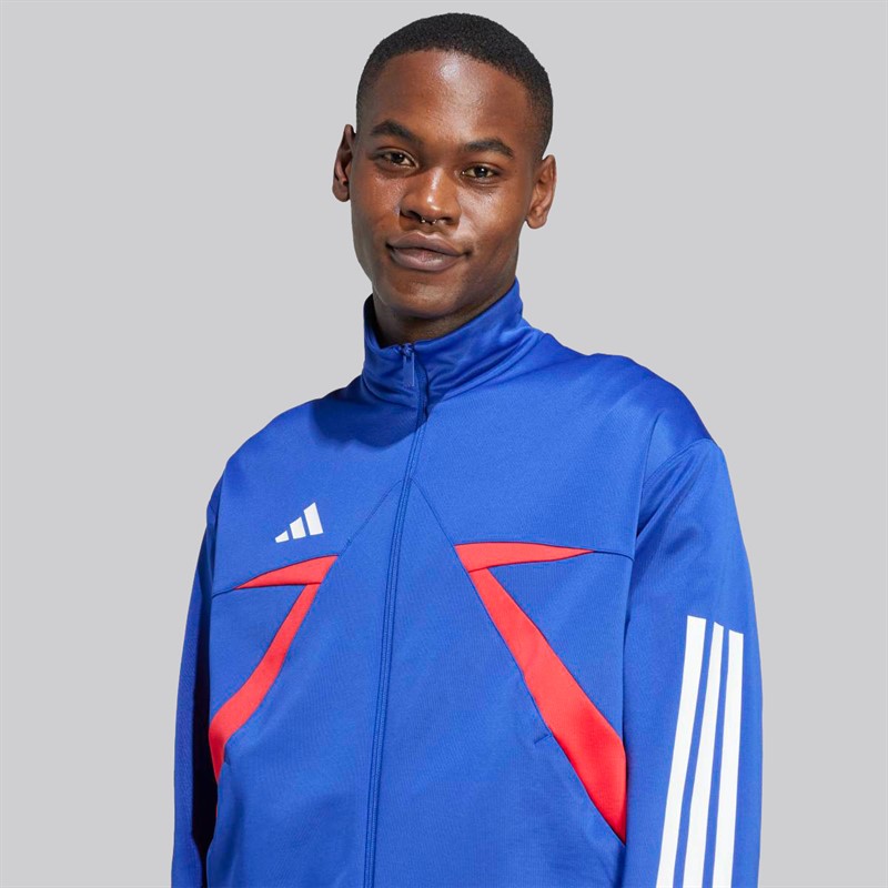 adidas Mens House Of Tiro Nations Pack Track Top Semi Lucid Blue/Pure Ruby/White