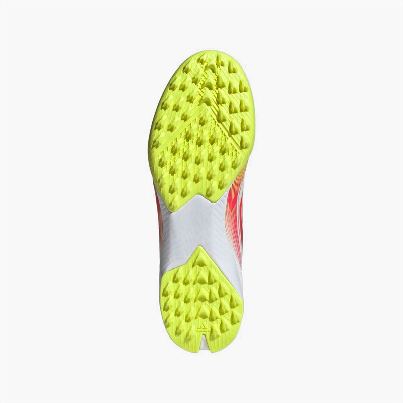 adidas Womens F50 League Mid Pure Victory Pack TF Astro Football Boots Cloud White/Lucid Red/Solar Yellow