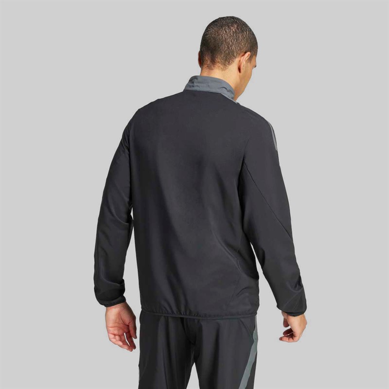 adidas Mens FAF Algeria FC 24/25 Presentation Jacket Black/Team Dark Grey