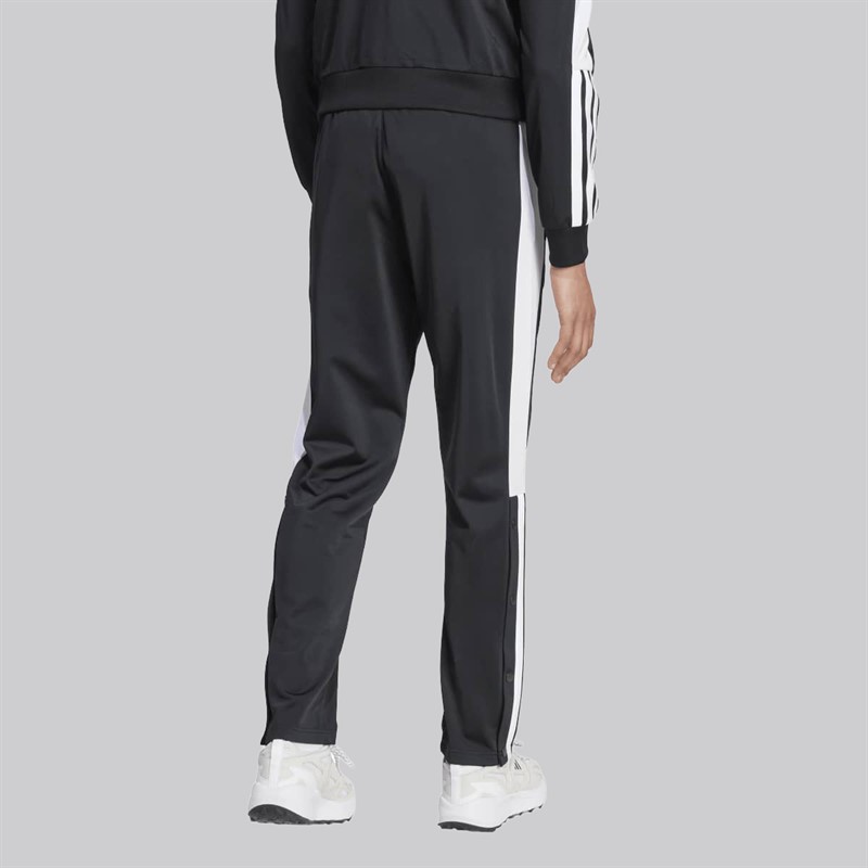 adidas Mens Snap Track Pants Black/White