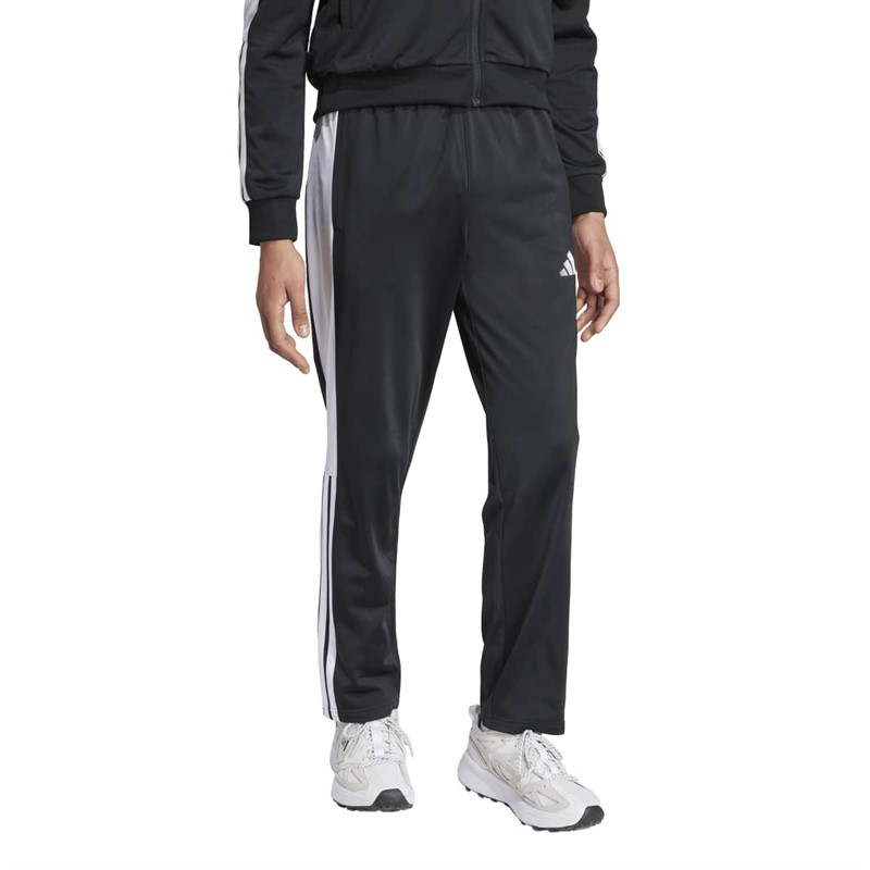 adidas Mens Snap Track Pants Black/White