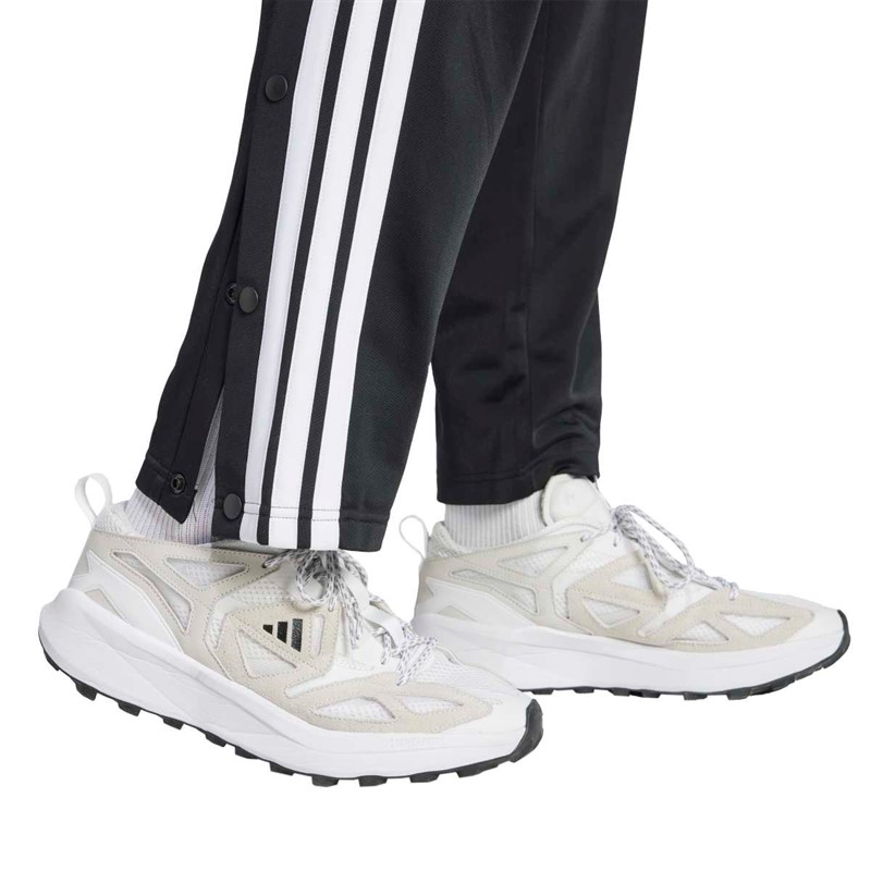 adidas Mens Snap Track Pants Black/White