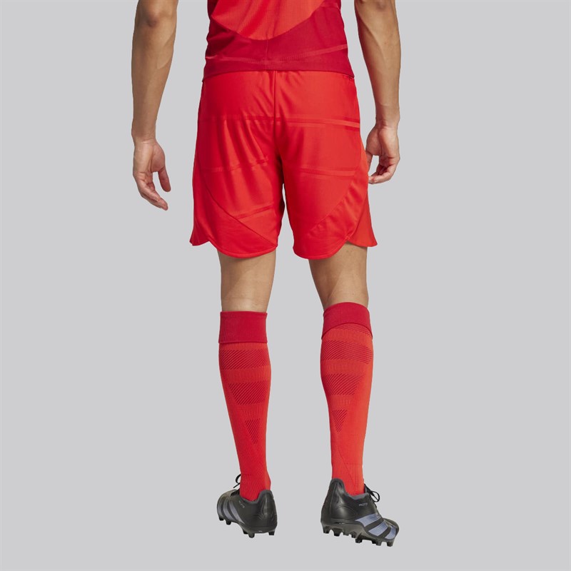 adidas Mens FCB FC Bayern Munich 24/25 Authentic Home Shorts Red