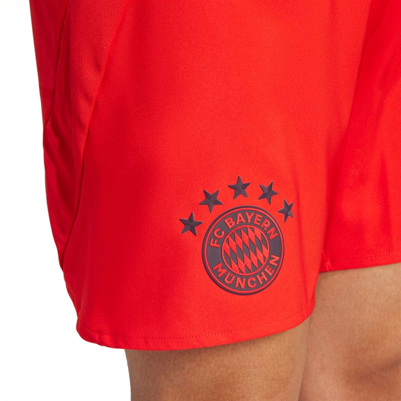 adidas Mens FCB FC Bayern Munich 24/25 Authentic Home Shorts Red
