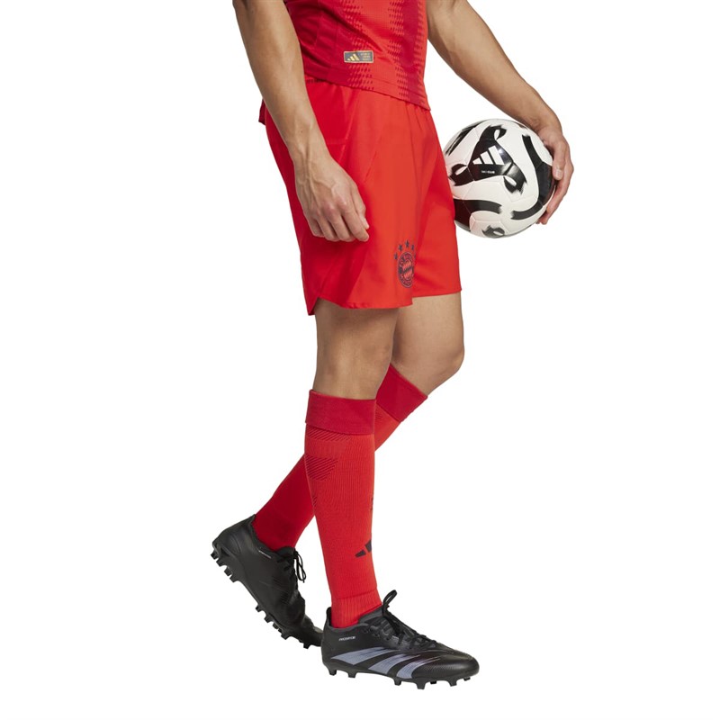 adidas Mens FCB FC Bayern Munich 24/25 Authentic Home Shorts Red