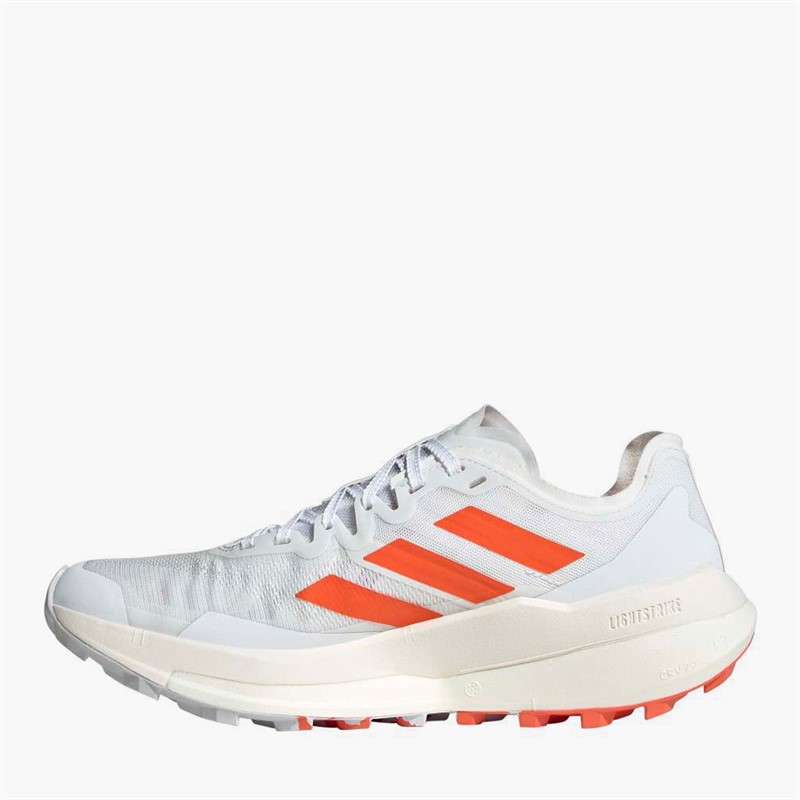 adidas Womens Terrex Agravic Speed Trail Running Shoes Cloud White/Impact Orange/Dash Grey