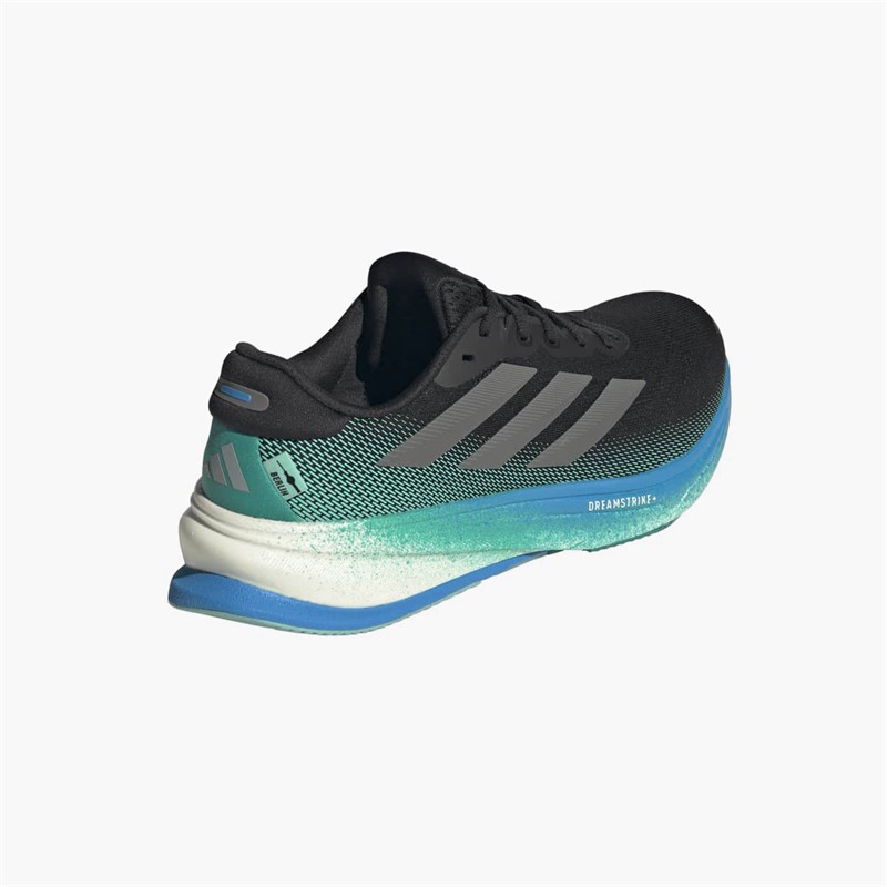 adidas Mens Supernova Rise 2 Neutral Running Shoes Core Black/Iron Metallic/Glory Green