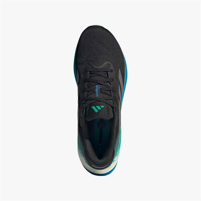 adidas Mens Supernova Rise 2 Neutral Running Shoes Core Black/Iron Metallic/Glory Green